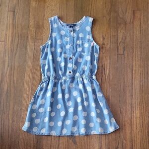Souris Mini Chambray Crew Neck Sleeveless Sundress